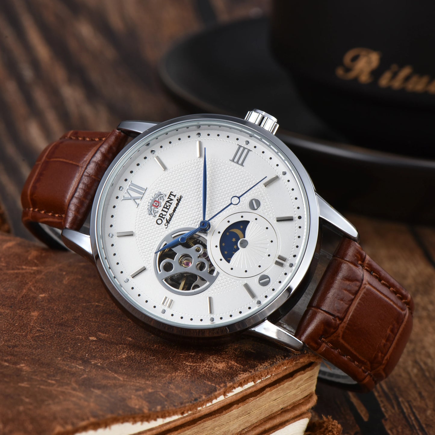 9898 Store Orient Sport Mechanical Automatic Unisex Watch Sun World Time Waterproof Shockproof Full Function  Series