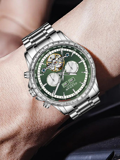 Glenaw high-end business fully automatic mechanical multi-function watch for men's fashionable waterproof watch