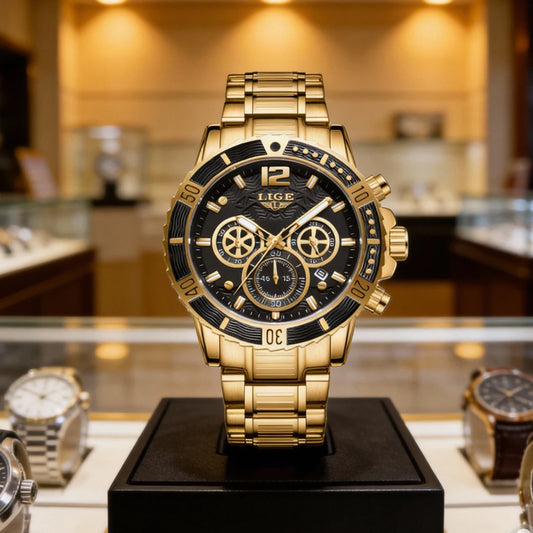 LIGE Luxury Casual Men's Wristwatch Sports Stainless Steel Waterproof Date Man Watch High Quality Fashion Quartz Men Watches