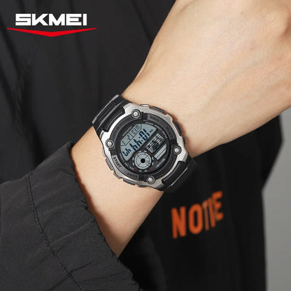 SKMEI 2517 Fashion Multifunction Electronic Watches for Man Alarm Clock Students Wristwatch Waterproof Casual Men Digital Watch