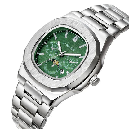 Original CURDDEN Famous Brand Men Watches Silver Fashion Alloy Band Gifts Date Quartz Watch Relogio Masculino Reloj Hombre 2026