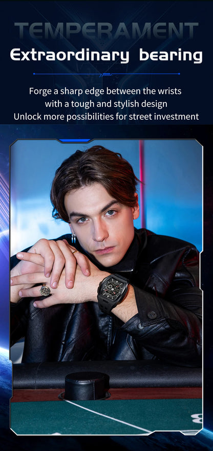 SANDA Luxury Men Wristwatch Electronic LED Display Luminous Sports Man Watch Quartz Waterproof Military Alarm Date Watches Male