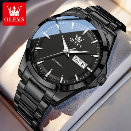 OLEVS 7090 Men's Automatic Mechanical Watch High quality Stainless steel Auto Date Waterproof Luminous Man Watch