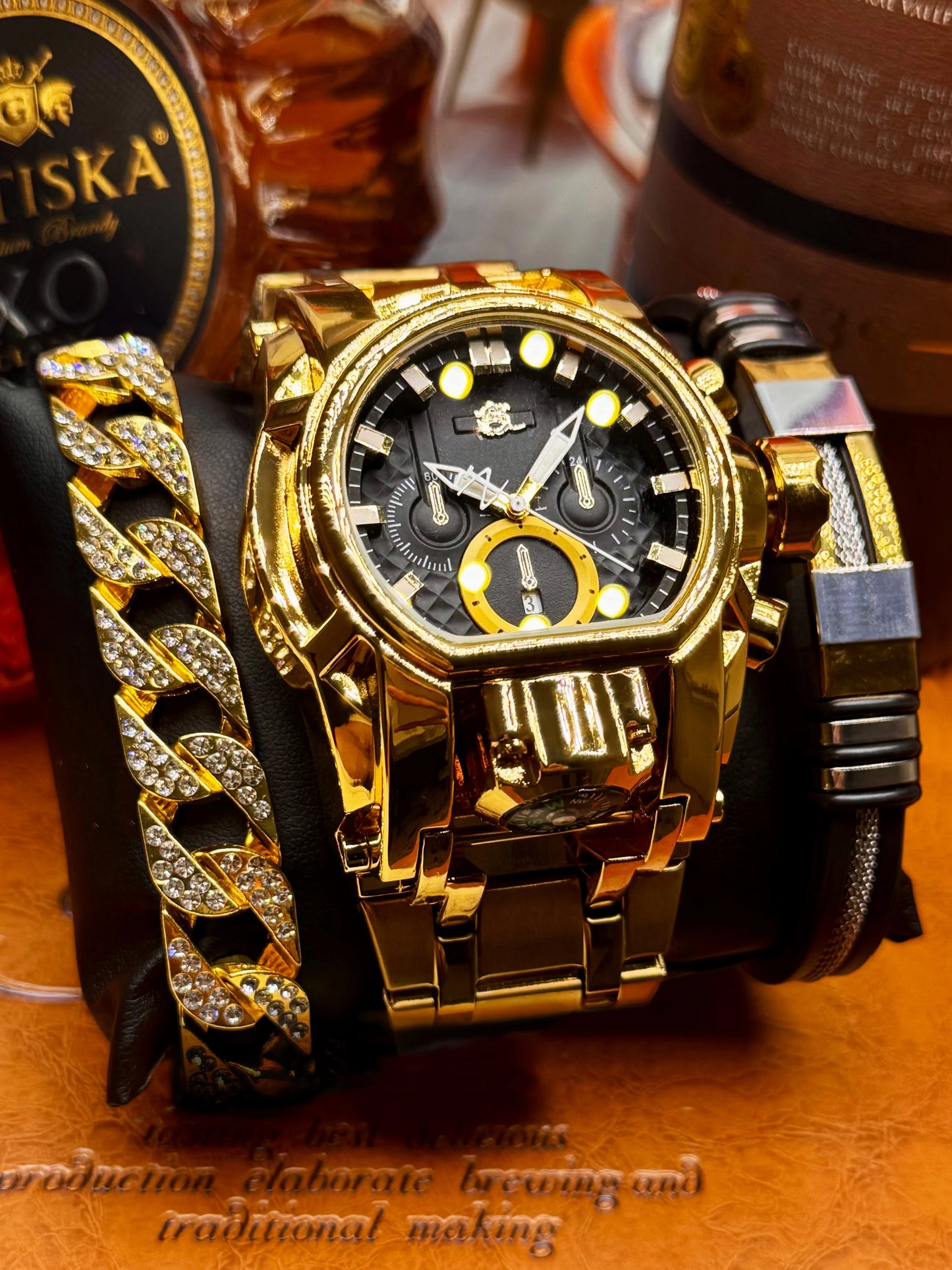 Luxury Men's Punk Style Watch, Unique Design and Fashionable Street Accessory, Ideal Gift for Him, Durable and Practical