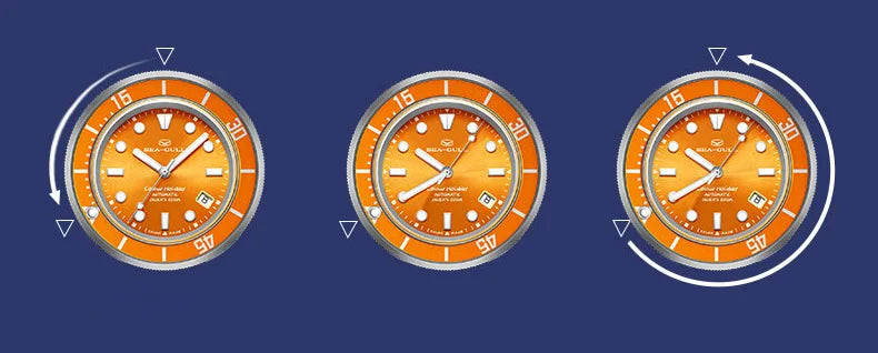 Seagull Color Holiday Men's Automatic Mechanical Watch Titanium Alloy Luxury Diving Watch Sapphire Glass Luminous Wristwatch 414