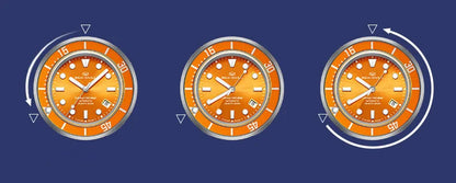 Seagull Color Holiday Men's Automatic Mechanical Watch Titanium Alloy Luxury Diving Watch Sapphire Glass Luminous Wristwatch 414