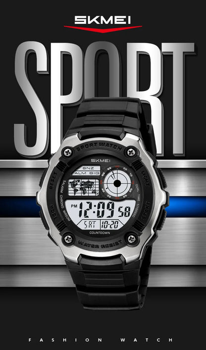 SKMEI 2517 Fashion Multifunction Electronic Watches for Man Alarm Clock Students Wristwatch Waterproof Casual Men Digital Watch