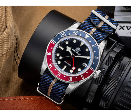 ADDIESDIVE TOP Quartz Watches 20Bar Diving BGW9 Super LuminousSwiss Ronda 515-24H GMT Watch Men's Watch relogios masculino