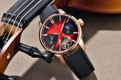 PAGANI DESIGN 2026 Men's Mechanical Watch E3255Y 41mm with Sapphire Glass Stainless Steel Calendar Waterproof Reloj Hombre