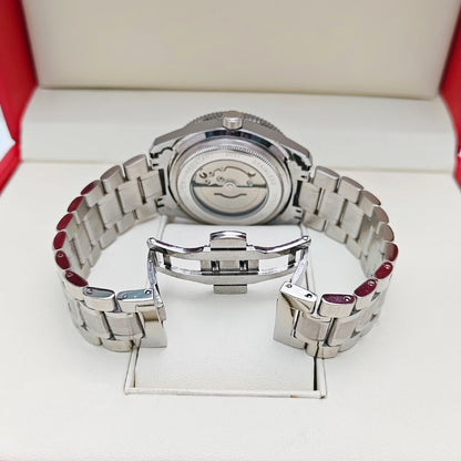 European and American Style High-End Luxury Black Submariner Series Automatic Mechanical Watch for Men, Skeleton Design, Waterproof, Calendar, Fashionable, Business Casual, Versatile, Unique, Cool, Handsome, Trendy Men's Watc