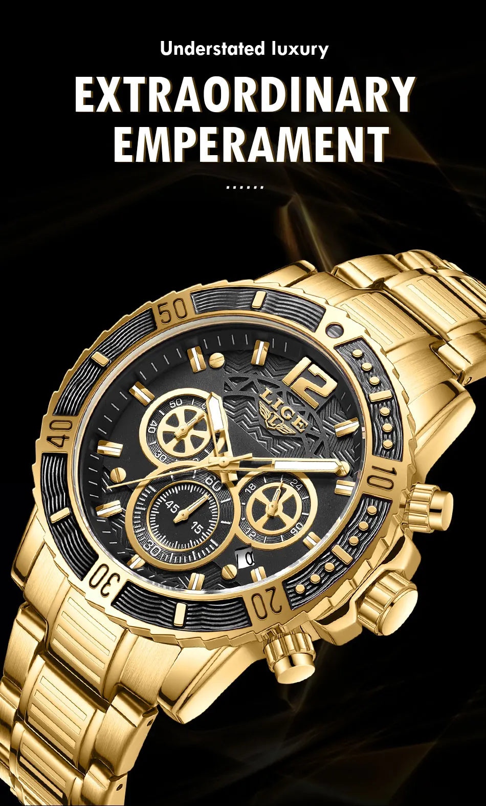 LIGE Luxury Casual Men's Wristwatch Sports Stainless Steel Waterproof Date Man Watch High Quality Fashion Quartz Men Watches