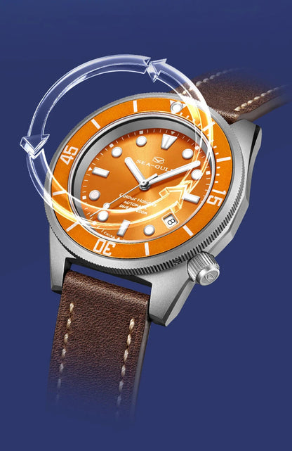 Seagull Color Holiday Men's Automatic Mechanical Watch Titanium Alloy Luxury Diving Watch Sapphire Glass Luminous Wristwatch 414