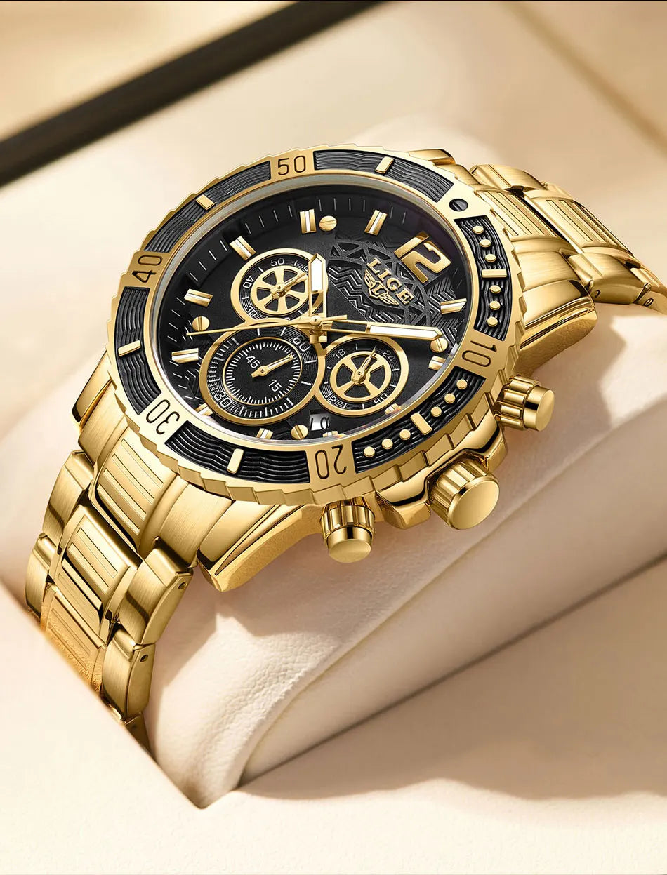 LIGE Luxury Casual Men's Wristwatch Sports Stainless Steel Waterproof Date Man Watch High Quality Fashion Quartz Men Watches