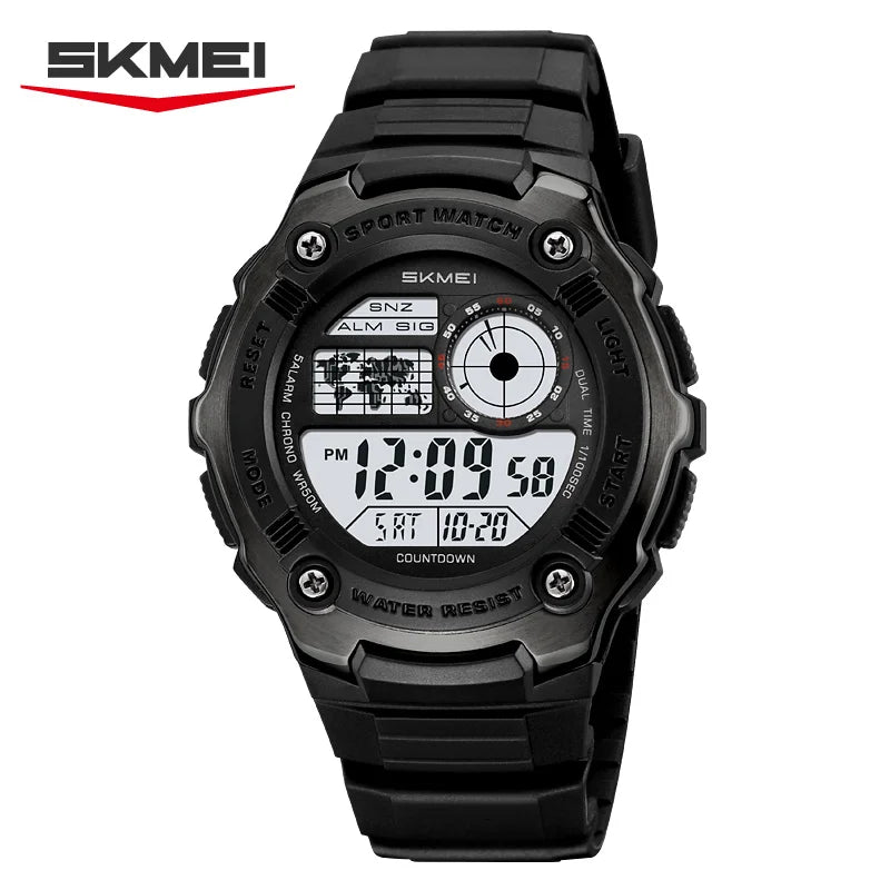 SKMEI 2517 Fashion Multifunction Electronic Watches for Man Alarm Clock Students Wristwatch Waterproof Casual Men Digital Watch