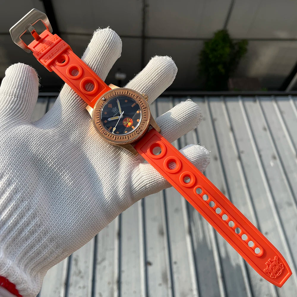 STEELDIVE SD1952VS New Arrival Solid Bronze Case Black Dial 300M Waterproof NH35 Mechanical Sapphire Glass Mens Dive Watch