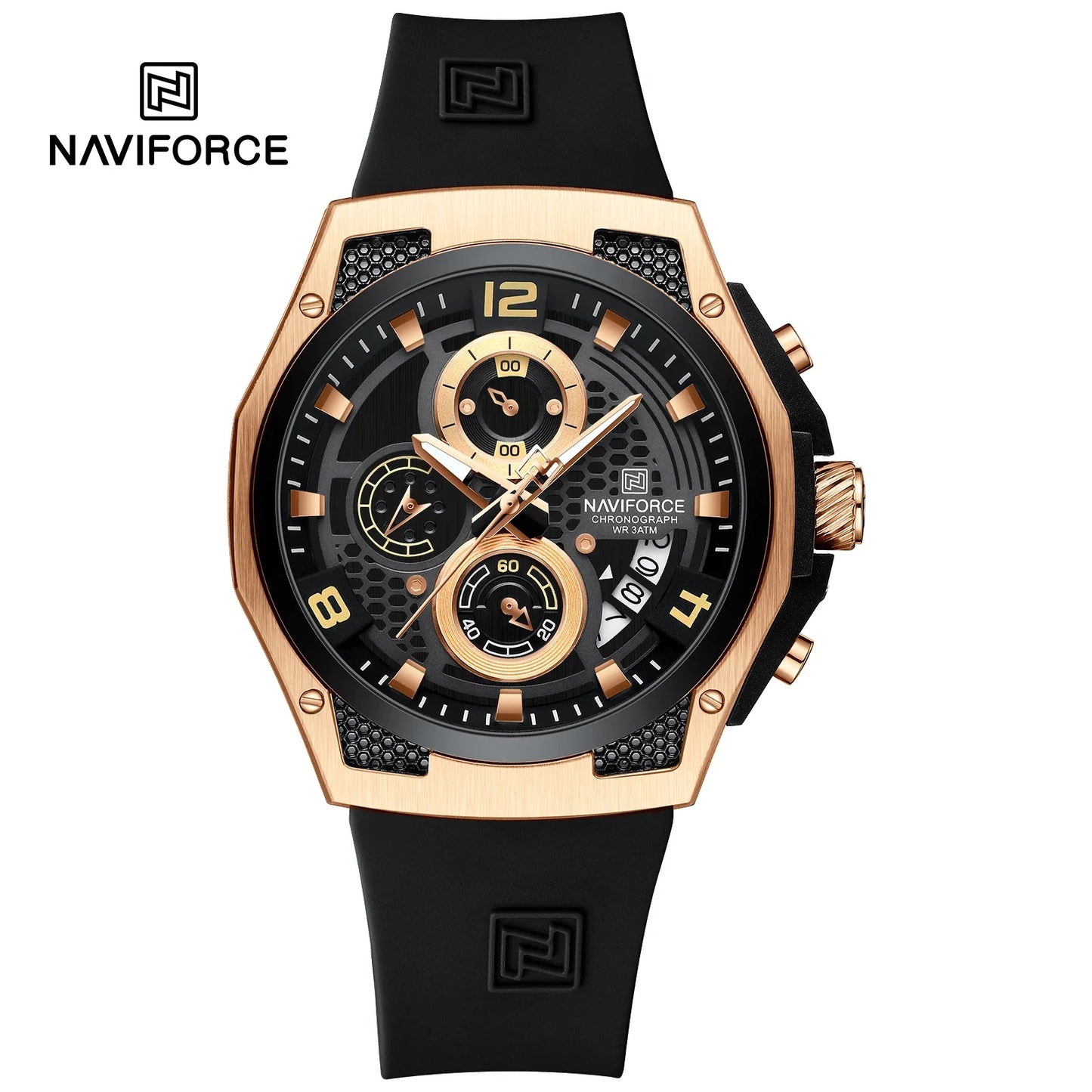 NAVIFORCE Top Brand Luxury Men's Quartz Watch Sport Chronograph Date Waterproof Wristwatch Fashion Business Men Watches Reloj