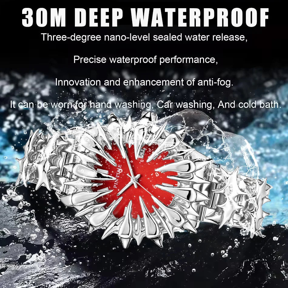 Y2K Watch European American Watches Irregular Dragon Scale Pointed tin Solder Light Luxury Men Gift Niche Quartz Wristwatch