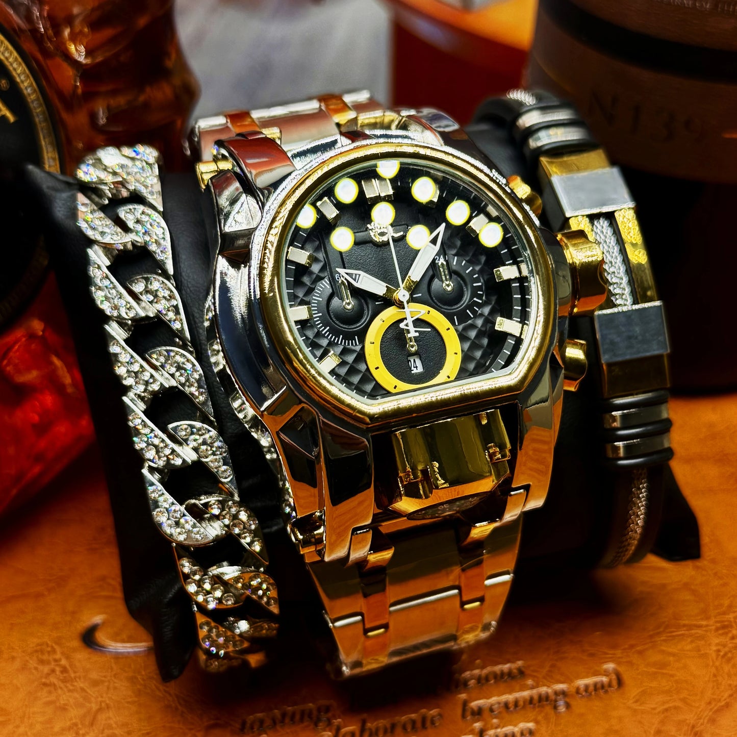 Luxury Men's Punk Style Watch, Unique Design and Fashionable Street Accessory, Ideal Gift for Him, Durable and Practical