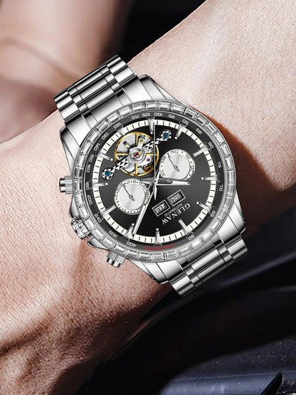 Glenaw high-end business fully automatic mechanical multi-function watch for men's fashionable waterproof watch
