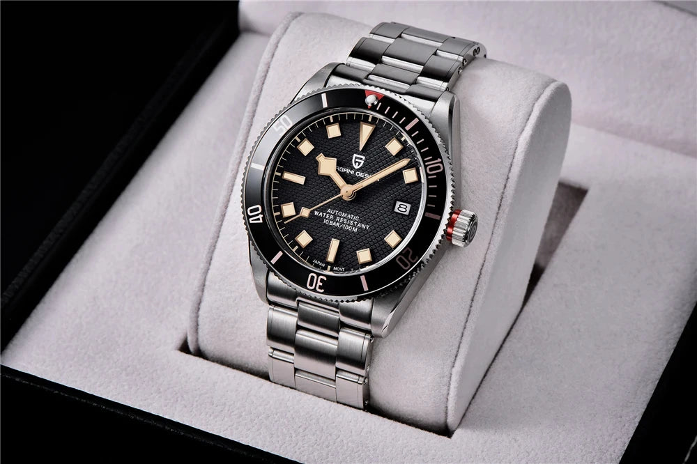 PAGANI DESIGN 2026 New BB58 Men's Watches Mechanical Watch For Men Luxury Automatic Miyota 8215 Sports Waterproof Watch Mens