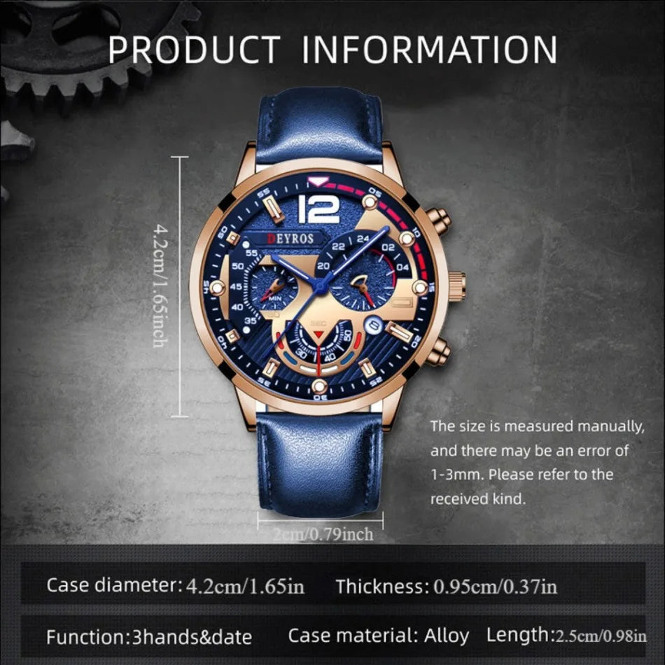 Fashion Elegant Men's Quartz Wrist Watch, Luxury Calendar Watches - Work and Daily Decoration. men watch