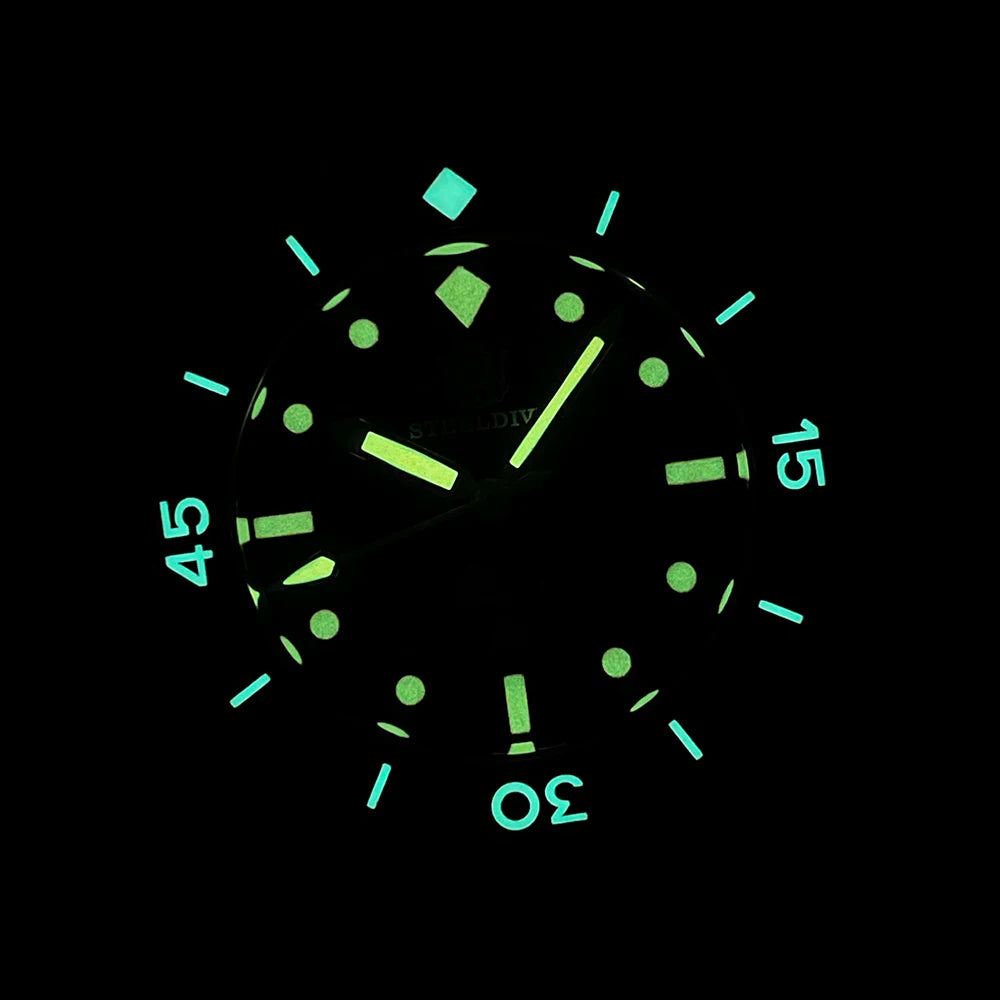STEELDIVE SD1952VS New Arrival Solid Bronze Case Black Dial 300M Waterproof NH35 Mechanical Sapphire Glass Mens Dive Watch