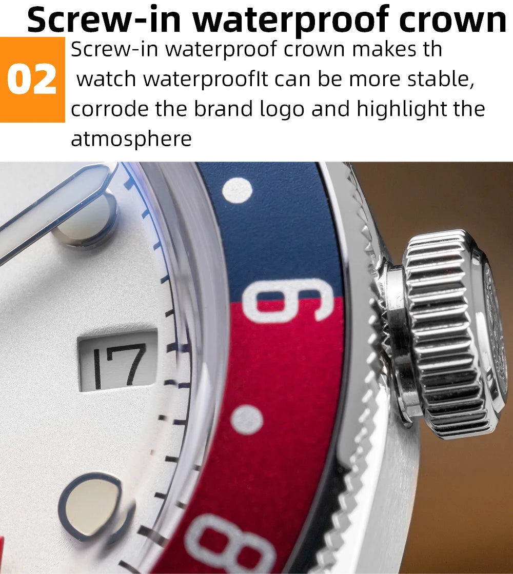 ADDIESDIVE Luxury GMT Men's Diving Watch 200m Waterproof Bubble Mirror Glass Quartz Watch BGW9 Blue Luminous Sports Watch AD2044