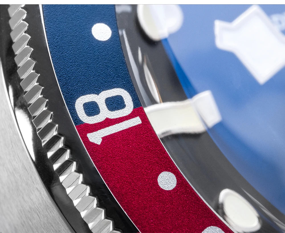 ADDIESDIVE Mens GMT Watches Luxury Stainless Steel Casual Quartz Watch Men Sport 200MM Waterproof Wristwatches Relogio Masculino