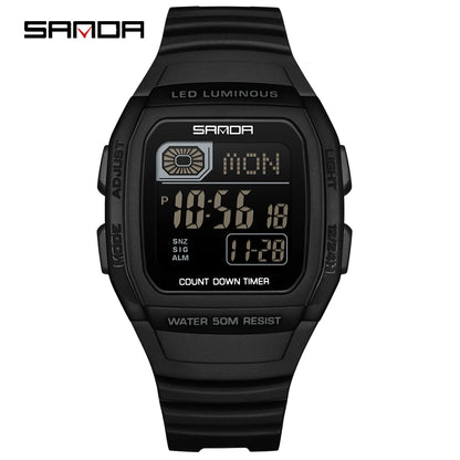 Fashion SANDA New 2208 Fashion Men's Electronic Watch Outdoor Sports Waterproof Timing LED Women's Watch