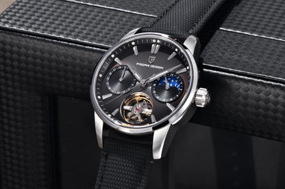 PAGANI DESIGN 2026 Men's Mechanical Watch E3255Y 41mm with Sapphire Glass Stainless Steel Calendar Waterproof Reloj Hombre