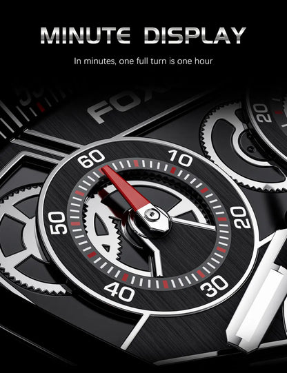 FOXBOX Original Luxury Male Watch Waterproof Luminous Date Week Sports Men's Watches Classic Business Quartz Leather Men Watch