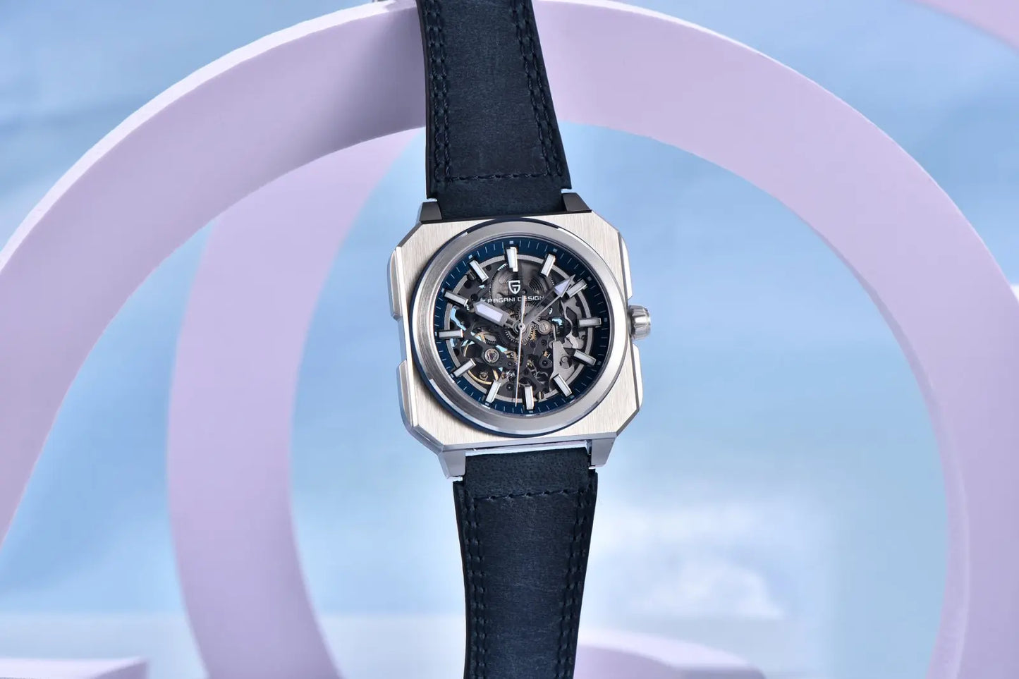 PAGANI DESIGN sports Square Men's Mechanical Automatic Watch Waterproof Retro Leather Outdoor Sports Luminous Gift Men's Watch