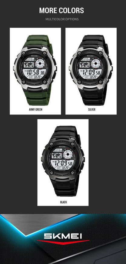 SKMEI 2517 Fashion Multifunction Electronic Watches for Man Alarm Clock Students Wristwatch Waterproof Casual Men Digital Watch
