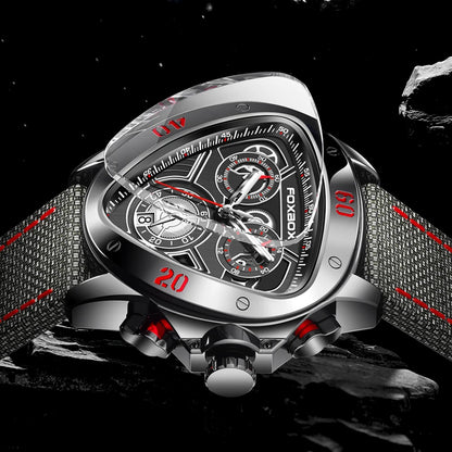 FOXBOX Original Luxury Male Watch Waterproof Luminous Date Week Sports Men's Watches Classic Business Quartz Leather Men Watch