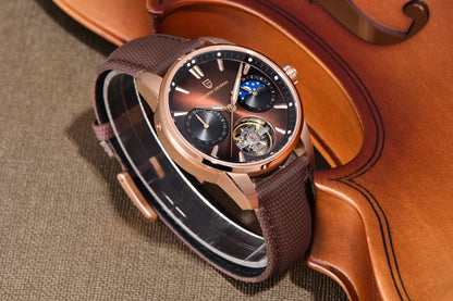 PAGANI DESIGN 2026 Men's Mechanical Watch E3255Y 41mm with Sapphire Glass Stainless Steel Calendar Waterproof Reloj Hombre