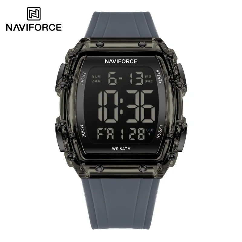 NAVIFROCE Relogio Masculino 2025 Man LCD Display Wristwatches Men Watches Luminous Military Sport Waterproof Quartz Male Clock