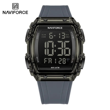 NAVIFROCE Relogio Masculino 2025 Man LCD Display Wristwatches Men Watches Luminous Military Sport Waterproof Quartz Male Clock