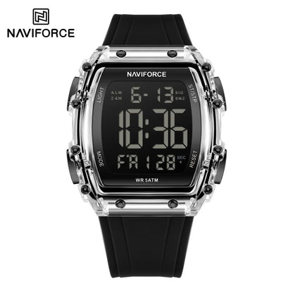 NAVIFROCE Relogio Masculino 2025 Man LCD Display Wristwatches Men Watches Luminous Military Sport Waterproof Quartz Male Clock