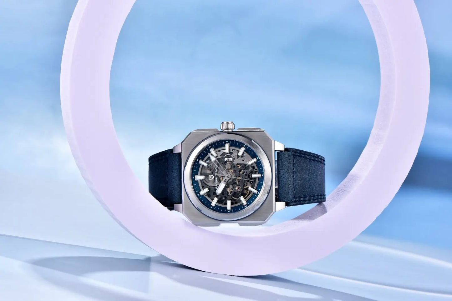 PAGANI DESIGN sports Square Men's Mechanical Automatic Watch Waterproof Retro Leather Outdoor Sports Luminous Gift Men's Watch