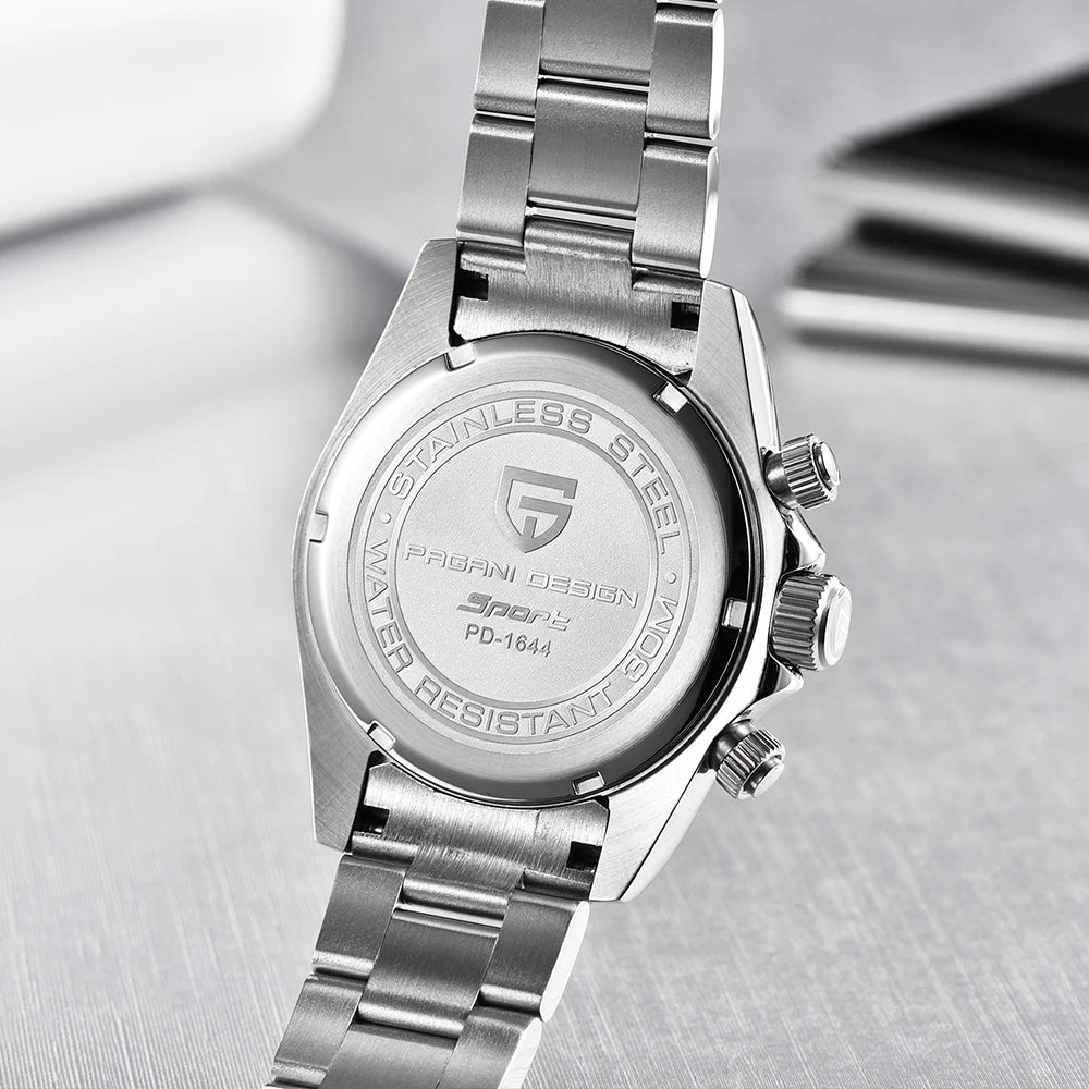 PAGANI DESIGN 2026 New VK63 Rainbow Circle Luxury Quartz Watch For Men Stainless Steel 30M Waterproof Chronograph reloj hombre