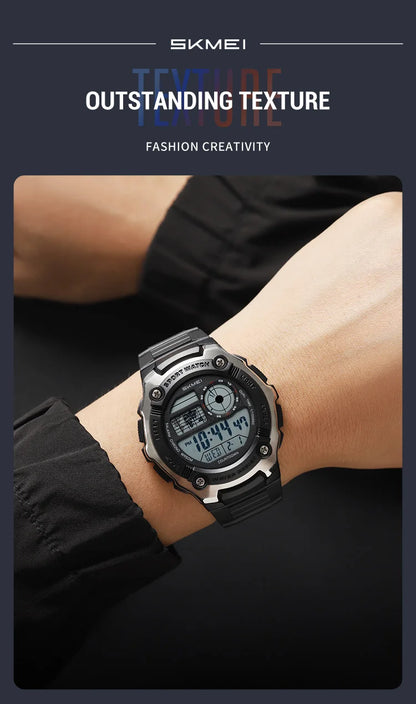 SKMEI 2517 Fashion Multifunction Electronic Watches for Man Alarm Clock Students Wristwatch Waterproof Casual Men Digital Watch