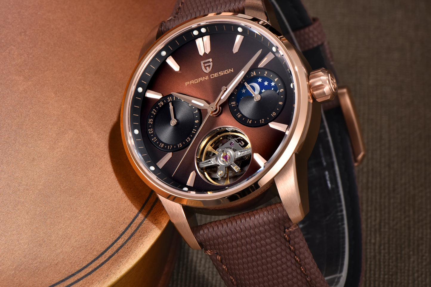 PAGANI DESIGN 2026 Men's Mechanical Watch E3255Y 41mm with Sapphire Glass Stainless Steel Calendar Waterproof Reloj Hombre