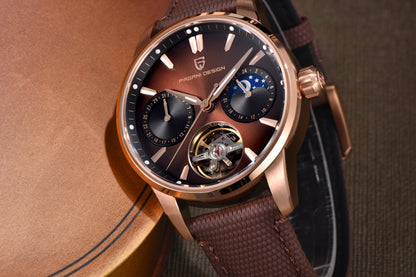 PAGANI DESIGN 2026 Men's Mechanical Watch E3255Y 41mm with Sapphire Glass Stainless Steel Calendar Waterproof Reloj Hombre