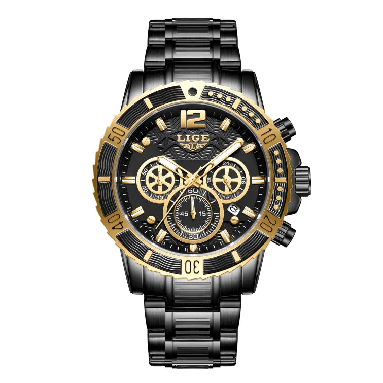 LIGE Luxury Casual Men's Wristwatch Sports Stainless Steel Waterproof Date Man Watch High Quality Fashion Quartz Men Watches