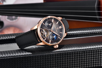 PAGANI DESIGN 2026 Men's Mechanical Watch E3255Y 41mm with Sapphire Glass Stainless Steel Calendar Waterproof Reloj Hombre