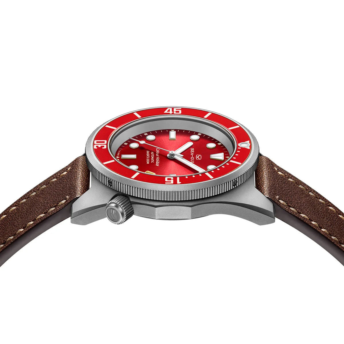 Seagull Color Holiday Men's Automatic Mechanical Watch Titanium Alloy Luxury Diving Watch Sapphire Glass Luminous Wristwatch 414