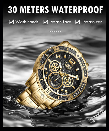 LIGE Luxury Casual Men's Wristwatch Sports Stainless Steel Waterproof Date Man Watch High Quality Fashion Quartz Men Watches