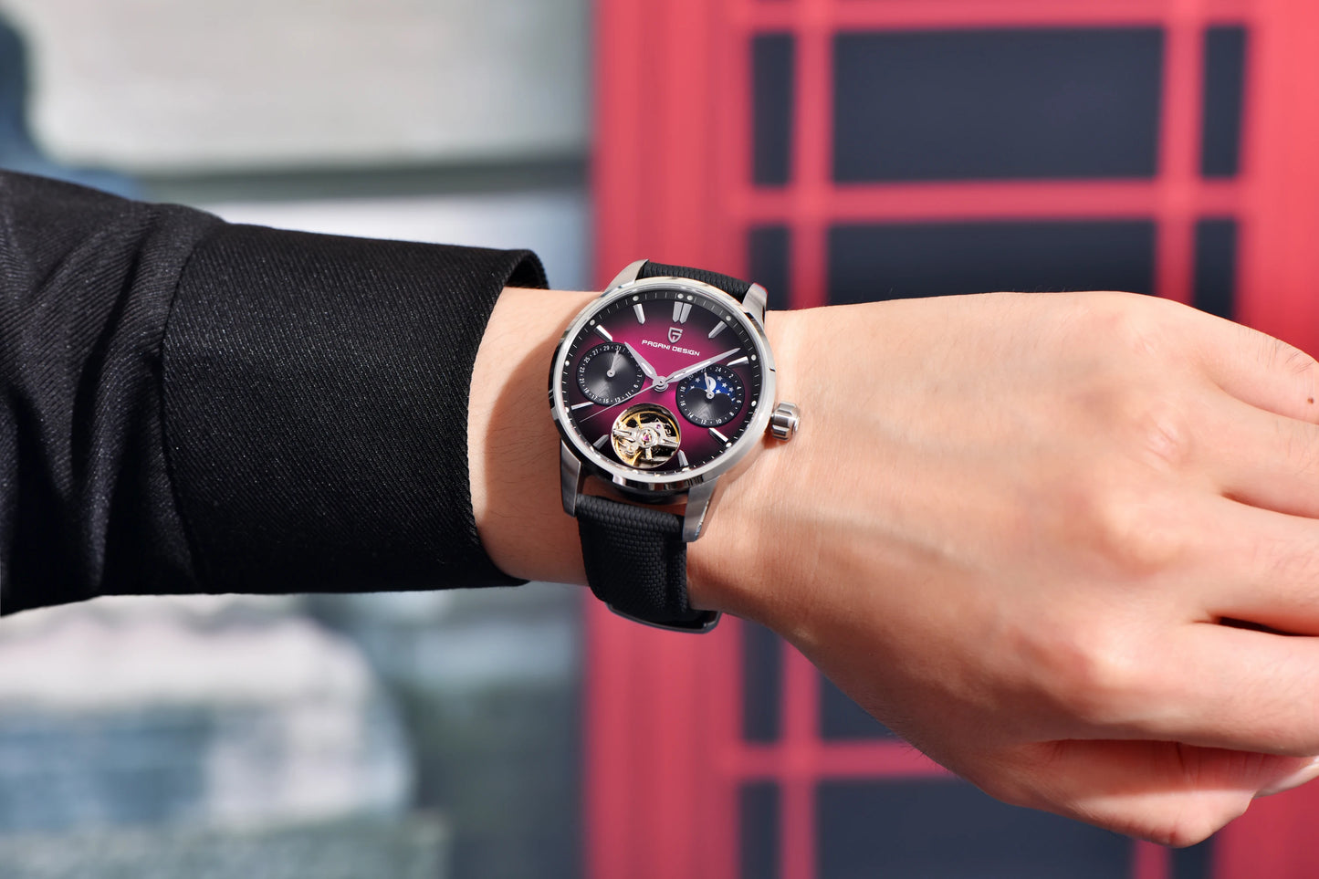 PAGANI DESIGN 2026 Men's Mechanical Watch E3255Y 41mm with Sapphire Glass Stainless Steel Calendar Waterproof Reloj Hombre