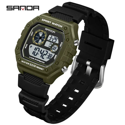 SANDA Fashion Brand Digital G Style Top Men's Watch Luxury Military Sport Waterproof Alarm Stopwatch Clock Relogio Masculino