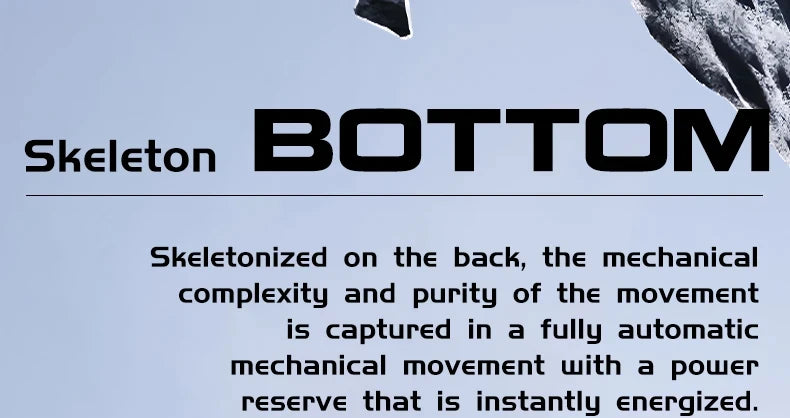 Mark Fairwhale 6014 Men's Automatic Movement Mechanical Watch Square Dial Stainless Steel Waterproof Mesh Strap Watches for Men